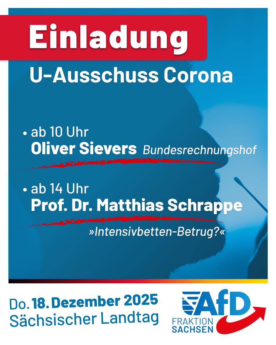18.12.2025 - Öffentliche Anhörung im Corona - Untersuchungsausschuss